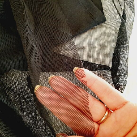 Love Fire Black Tulle Midi Full Skirt Feminine Balletcore Evening Holiday Sz: S - Picture 6 of 10